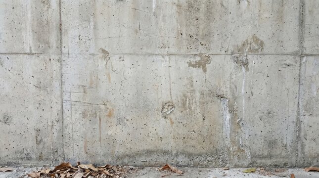 Light grey concrete wall texture featuring a largely even surface with subtle weathered imperfections and prominent seams, ideal for a robust industrial background