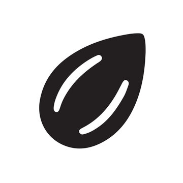 Black olive, simple food icon, vector graphic, edible symbol