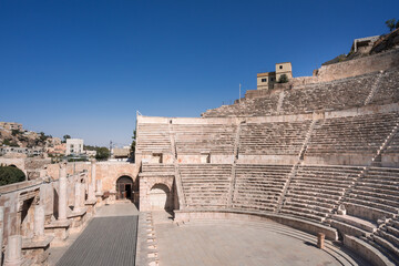Die Zuschauerränge im römischen Theater von Amman in Jordanien © Lars