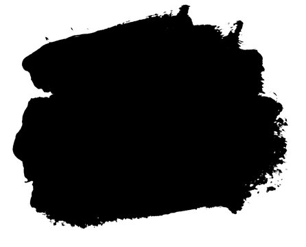 Black Brush Stroke Title Bar Label Banner isolated png transparent background for thumbnail and modern text header design
