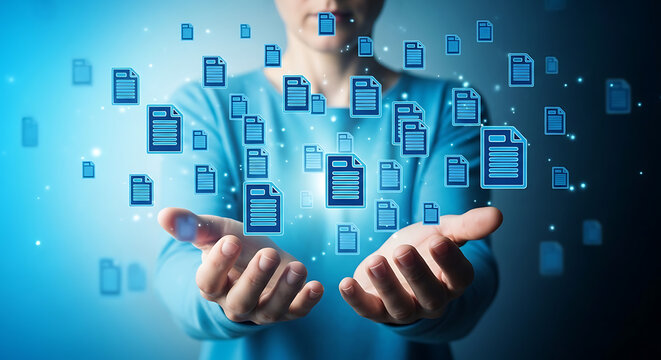 Digital data flow and network cloud storage concept with abstract technology background