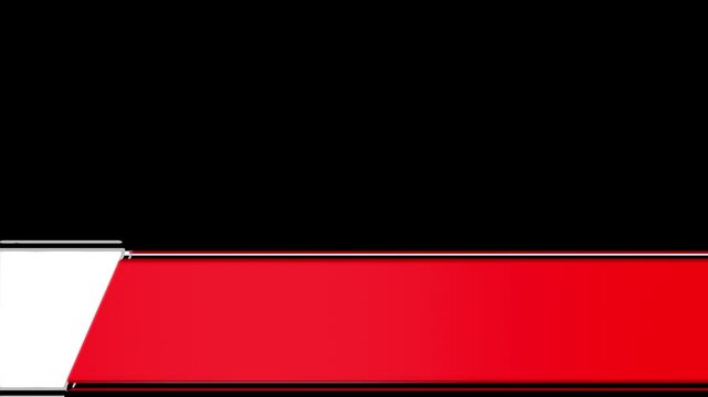 Modern Red and White Lower Third Graphic with Reveal Animation
