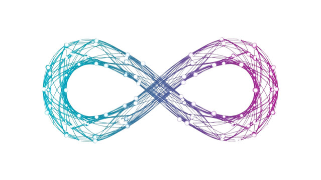 Abstract Infinity Network Symbol - Digital Network Representation