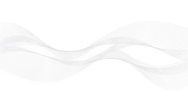 Minimal white abstract line wave background, thin flowing curved lines creating gentle motion on a clean white canvas