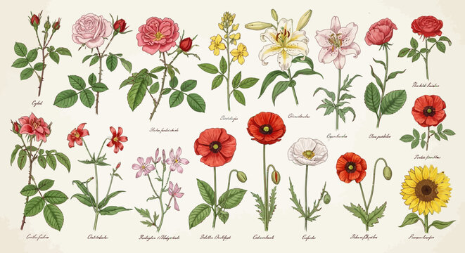 A vibrant collection of various flowers.