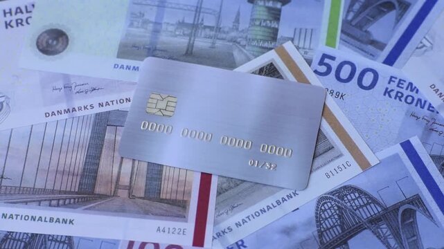 A credit card for contactless cashless payments via a terminal or online. A credit card for a financial background