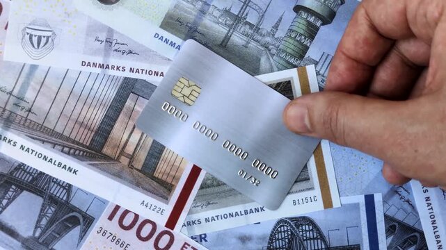 A credit card for contactless cashless payments via a terminal or online. A credit card for a financial background