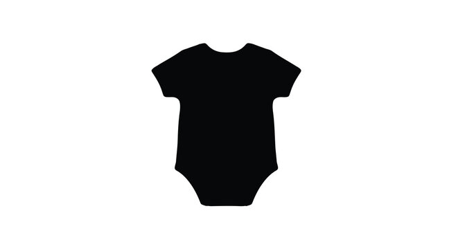 Baby onesie silhouette on a white background