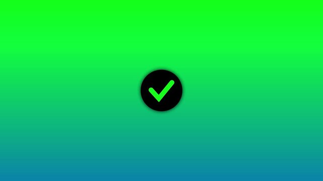 Green checkmark confirmation symbol for approval or complete achievement visualBy M.S.4k video