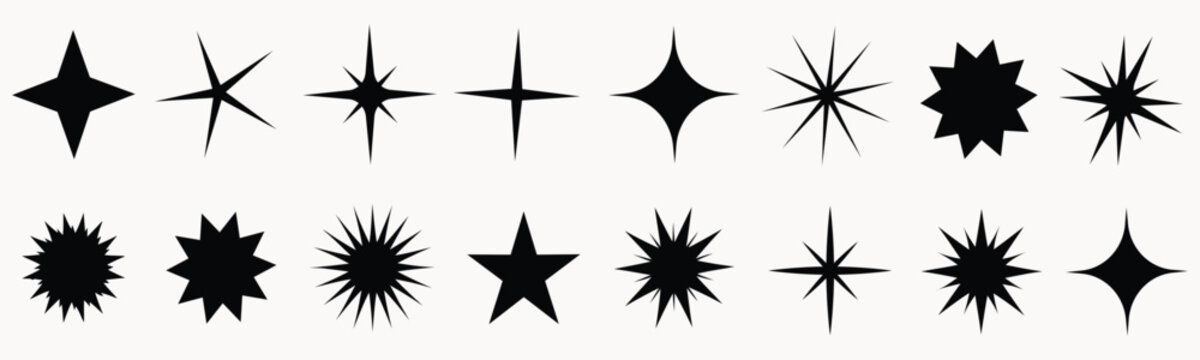 Fantastic Star burst sticker vector set. Stars collection. Star icons. Starburst flower sale badge. Star blank label, stickers emblem. Shine symbol illustration. Sun ray frames, quality signs. Vector