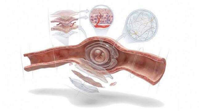 Cross Section Of Arterial Plaque Buildup  Fetus Development