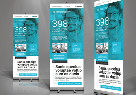 Technology and IT Services Roll Up Banner Template