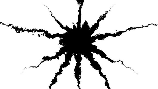 Black ink transition, Watercolor paint splash spreading in water on white background, Grunge ink leak flow stream splatter matte animation, 4k abstract motion video