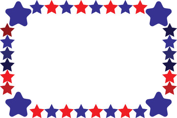 Fototapeta premium USA Flag Stars Frame Independence Day America Patriotic