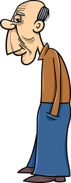 cartoon elderly man or senior comic character