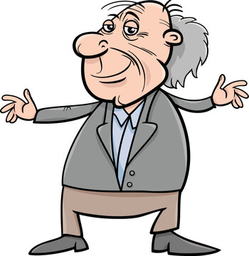 cartoon elderly man or senior comic character