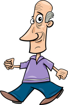 cartoon elderly man or senior comic character