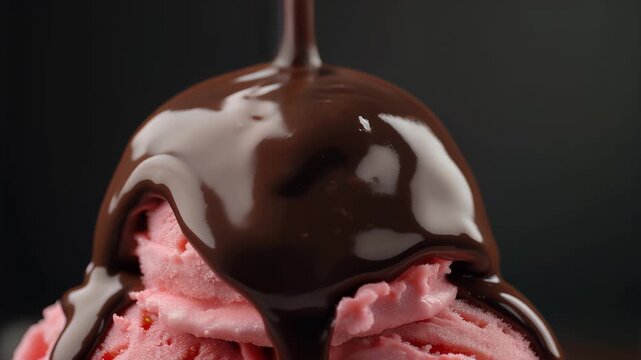 ice cream with chocolate