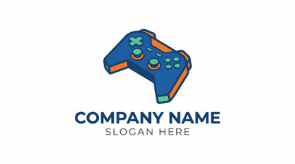 Modern Video Game Controller Icon for Gaming Company. © NINDYA