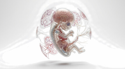 Naklejka premium Fetus Development