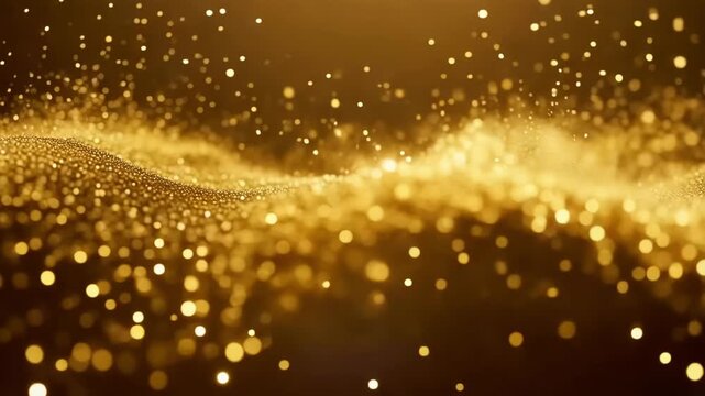 Golden Christmas lights and festive Gold abstract background rays background