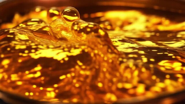Close up of frog fire and burning candle Shiny gold abstract background motion Video