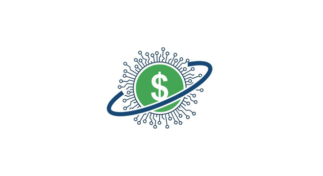Financial concept with virus elements.
