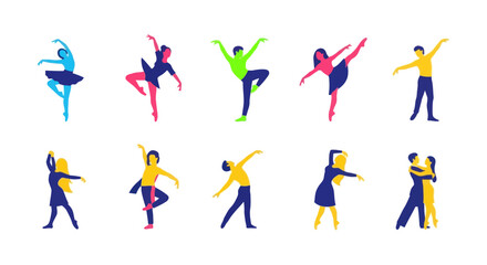 Dancers Performing Ballet and Modern Dance Poses © motherpixel