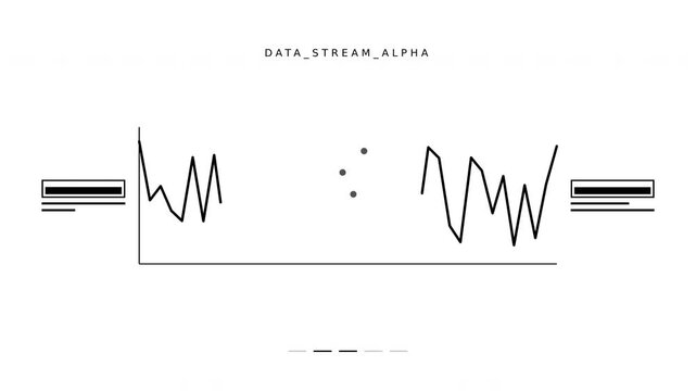 Dynamic Abstract Motion Video with Digital Lines and Beams in a Modern High-Tech Style Animation