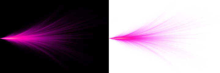 Pink magic glow spray effect glowing magenta particle burst ray stream isolated on transparent background for artistic animation design creative asset. © Design_Tree1