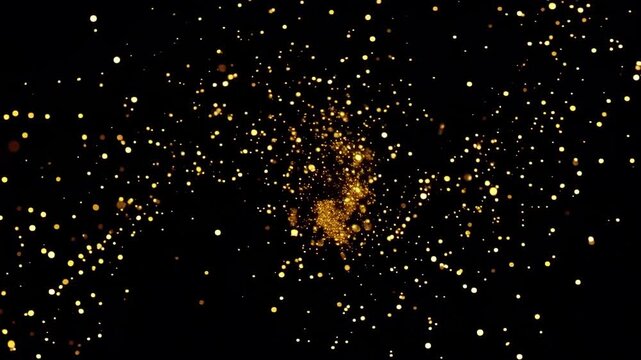 Fire explosion with glowing particles and alpha background