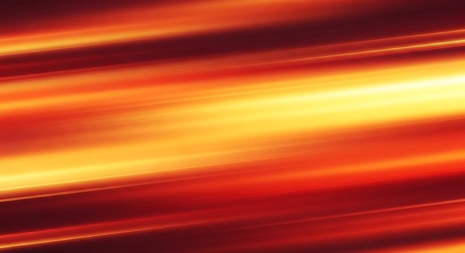 Abstract bright orange and yellow light streaks moving fast across a dark background