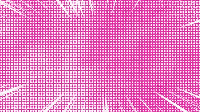 pink comic pop art speed lines halftone rotating loop animation.