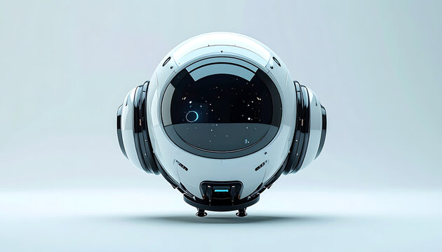 Retro pixel art astronaut helmet with visor reflecting stars, sci-fi exploration, futuristic space travel, digital retro style