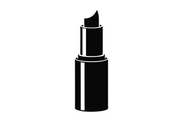 Obraz premium lipstick silhouette line art vector illustration with a white background