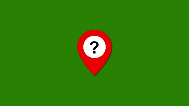Question mark Location Pin Animation