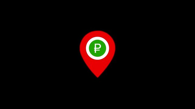 Ruble Location Pin Animation.