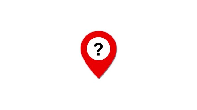 Question mark Location Pin Animation.