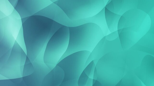Soft turquoise abstract gradient background with layered transparent geometric shapes and smooth minimal flowing texture, modern pastel digital wallpaper
