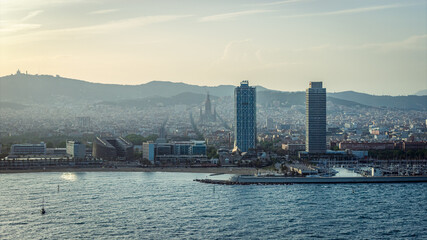 Naklejka premium panorama of the city, Spain, Barcelona