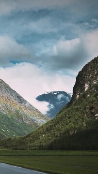 Stardalen, Skei I Jolster, Jostedalsbreen National Park, Norway. Beautiful Sky After