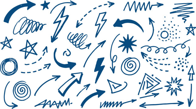 Hand-drawn Arrows and Symbols for Creative Designs