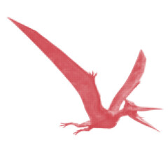 Pterodactyl in Halftone Style © Shalom