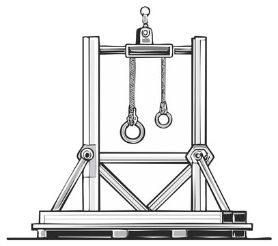 Ancient siege weapon for launching projectiles with a sling mechanism