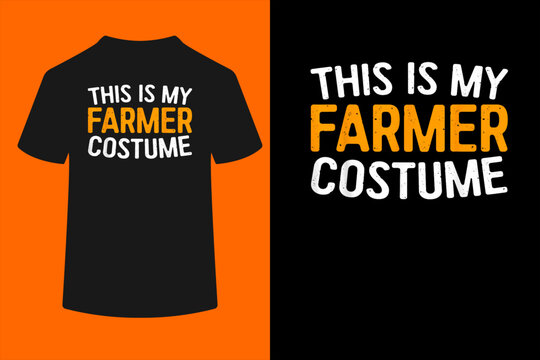 This is My Farmer Costume Shirt Adult Kids Farmer Costume T-Shirt
