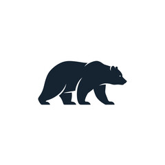 Fototapeta premium Black bear walking profile view.