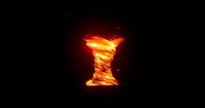 fire storm effect on black background