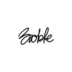 Obraz premium Black Bubble Typography Lettering Style.