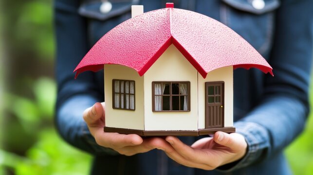 Dreams of Homeownership: A Miniature House Held in Caring Hands