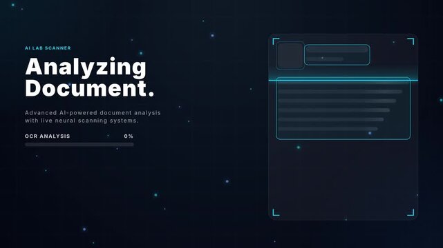Artificial Intelligence Document Scanning and Data Processing UI